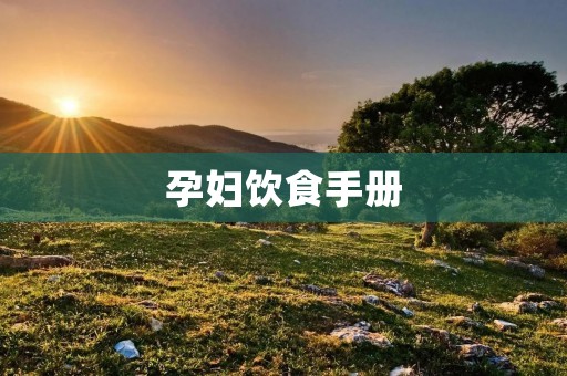 孕妇饮食手册：为宝宝健康成长提供坚实保障