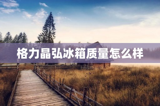格力晶弘冰箱质量怎么样