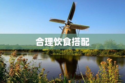 合理饮食搭配：保持健康的身体和良好的生活质量