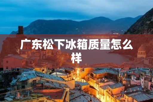 广东松下冰箱质量怎么样
