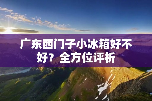 广东西门子小冰箱好不好?全方位评析 广东西门子小冰箱好不好?全方位评析