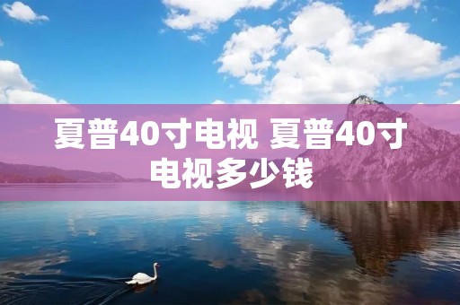 夏普40寸电视 夏普40寸电视多少钱
