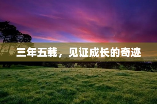 三年五载,见证成长的奇迹