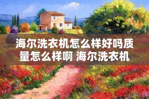 海尔洗衣机怎么样好吗质量怎么样啊 海尔洗衣机怎么样?