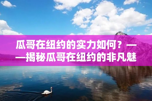 瓜哥在纽约的实力如何？——揭秘瓜哥在纽约的非凡魅力