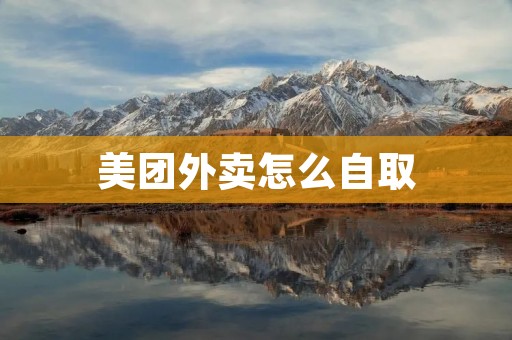 美团外卖怎么自取