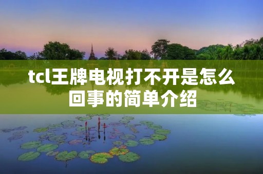 tcl王牌电视打不开是怎么回事的简单介绍