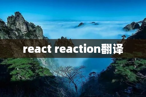 react reaction翻译
