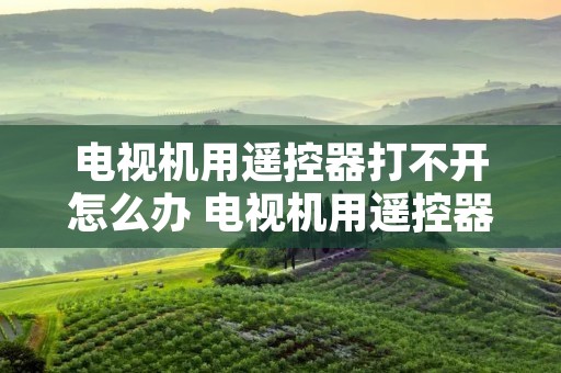 电视机用遥控器打不开怎么办 电视机用遥控器打不开是怎么回事