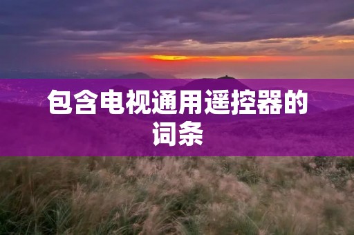 包含电视通用遥控器的词条 包含电视通用遥控器的词条