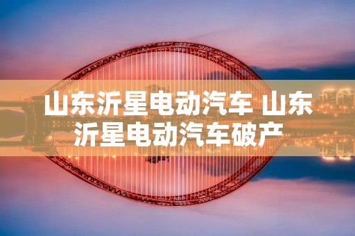山东沂星电动汽车 山东沂星电动汽车破产