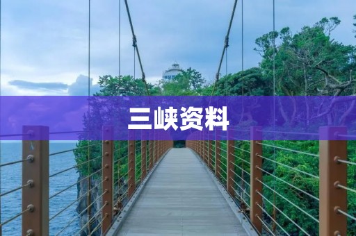 三峡资料：中国巨大的能源工程