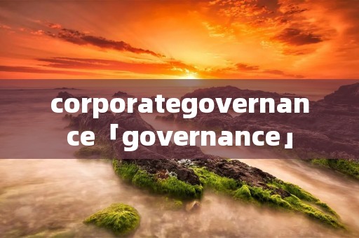 corporategovernance「governance」 corporategovernance「governance」