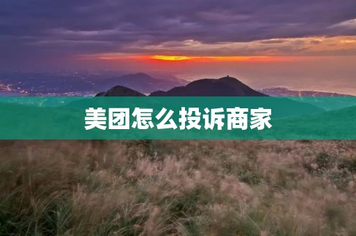 美团怎么投诉商家