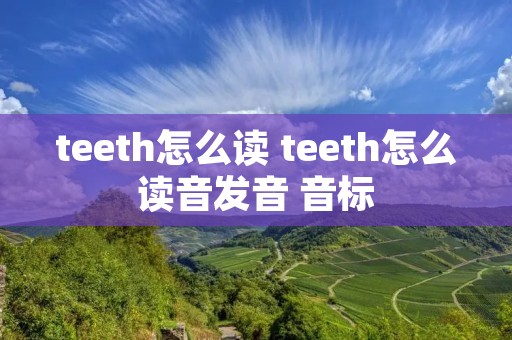 teeth怎么读 teeth怎么读音发音 音标