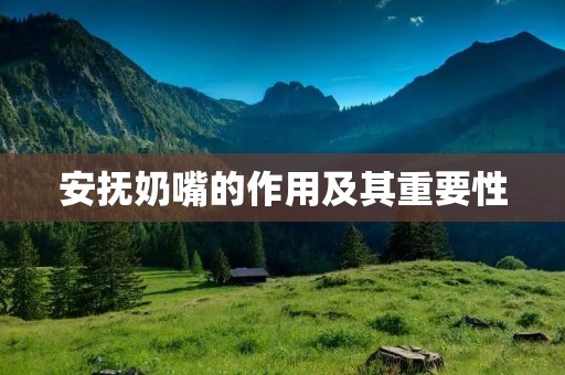 安抚奶嘴的作用及其重要性