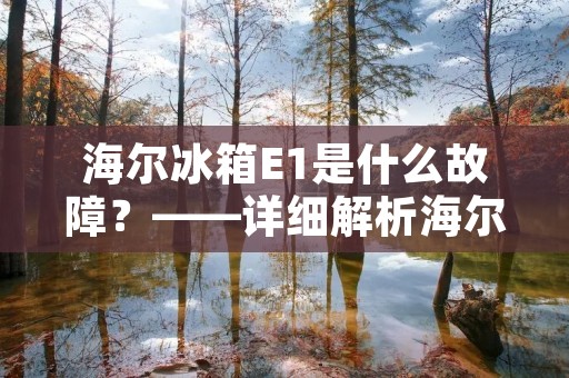 海尔冰箱E1是什么故障？——详细解析海尔冰箱E1故障及解决方法