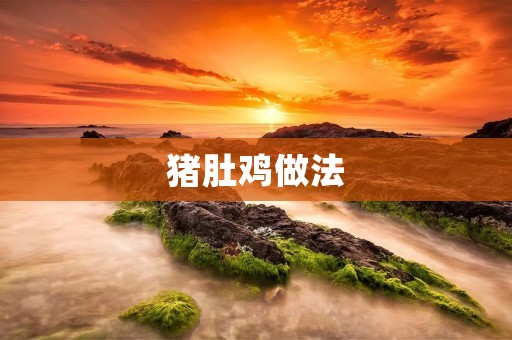 猪肚鸡做法:用传统秘方烹饪美味佳肴 猪肚鸡做法:用传统秘方烹饪美味佳肴