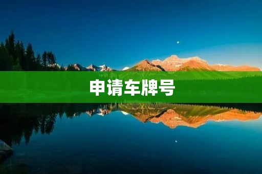 申请车牌号：从申请流程到注意事项，一步步解析