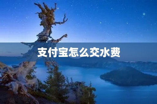 支付宝怎么交水费