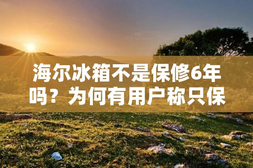 海尔冰箱不是保修6年吗?为何有用户称只保修3年? 海尔冰箱不是保修6年吗?为何有用户称只保修3年?