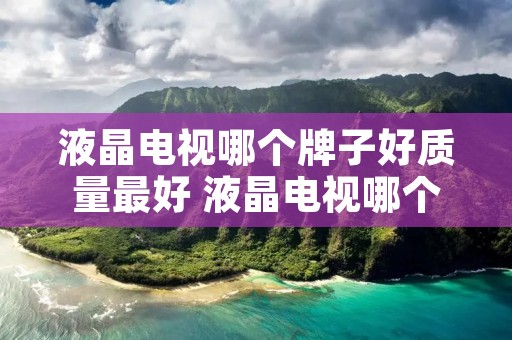 液晶电视哪个牌子好质量最好 液晶电视哪个牌子好排行第一