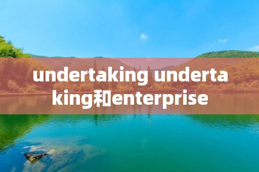 undertaking undertaking和enterprise