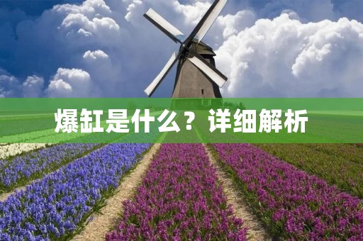 爆缸是什么?详细解析 爆缸是什么?详细解析