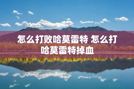 怎么打败哈莫雷特 怎么打哈莫雷特掉血