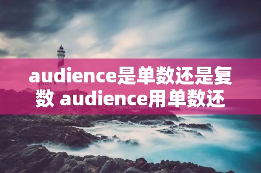 audience是单数还是复数 audience用单数还是复数