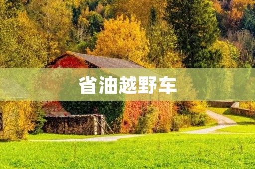 省油越野车:为您带来更经济高效的探险之旅