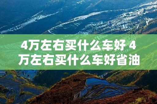 4万左右买什么车好 4万左右买什么车好省油经济实惠