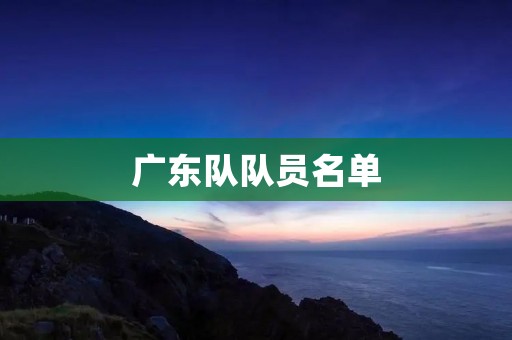 广东队队员名单：实力强大的阵容引领篮坛新风潮