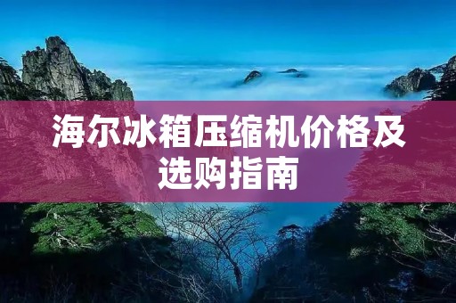 海尔冰箱压缩机价格及选购指南