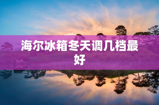 海尔冰箱冬天调几档最好：如何合理调节海尔冰箱温度