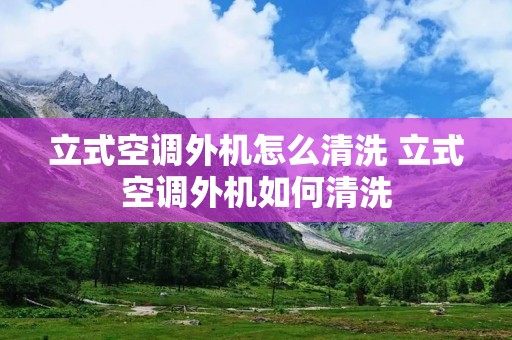 立式空调外机怎么清洗 立式空调外机如何清洗 立式空调外机怎么清洗 立式空调外机如何清洗