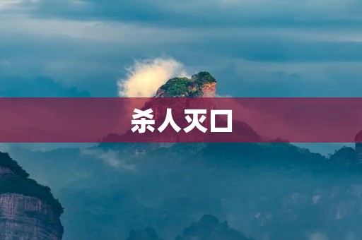 杀人灭口:一场罪恶的终结 杀人灭口:一场罪恶的终结