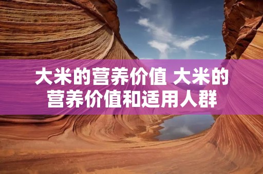 大米的营养价值 大米的营养价值和适用人群