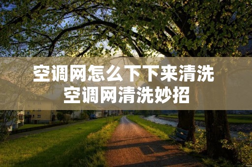 空调网怎么下下来清洗 空调网清洗妙招 空调网怎么下下来清洗 空调网清洗妙招