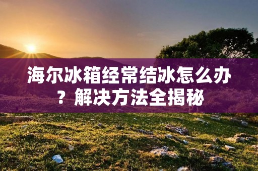 海尔冰箱经常结冰怎么办？解决方法全揭秘