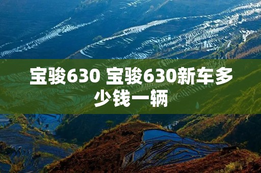 宝骏630 宝骏630新车多少钱一辆