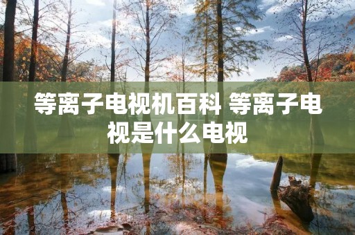 等离子电视机百科 等离子电视是什么电视 等离子电视机百科 等离子电视是什么电视