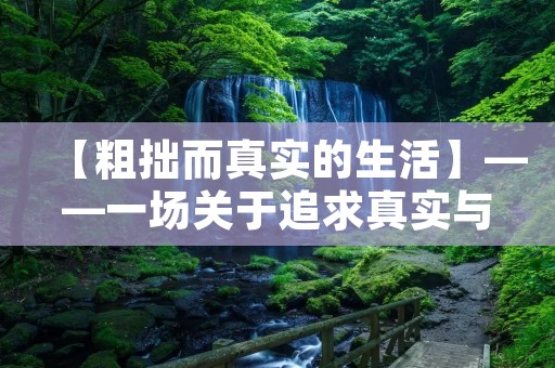 【粗拙而真实的生活】——一场关于追求真实与完美的内心之旅