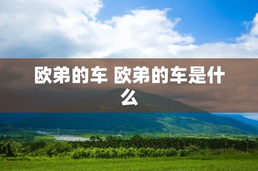 欧弟的车 欧弟的车是什么 欧弟的车 欧弟的车是什么