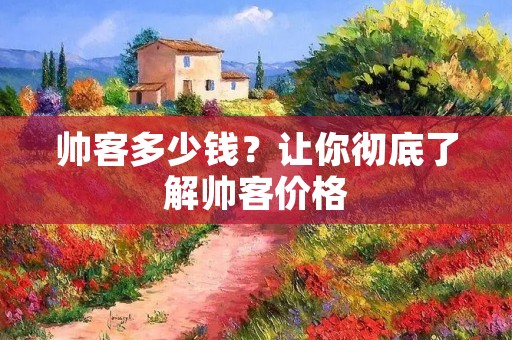 帅客多少钱?让你彻底了解帅客价格 帅客多少钱?让你彻底了解帅客价格