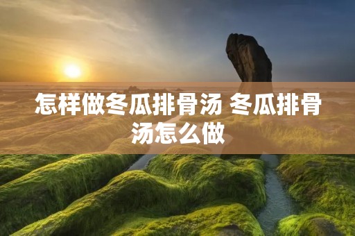 怎样做冬瓜排骨汤 冬瓜排骨汤怎么做