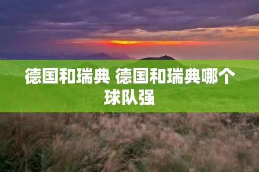 德国和瑞典 德国和瑞典哪个球队强