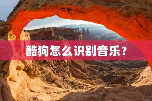 酷狗怎么识别音乐?