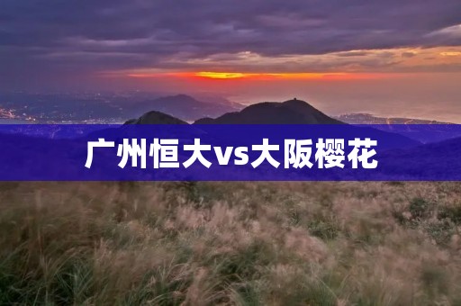 广州恒大vs大阪樱花：亚冠之争焦点比赛