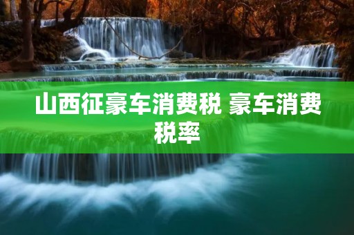 山西征豪车消费税 豪车消费税率 山西征豪车消费税 豪车消费税率